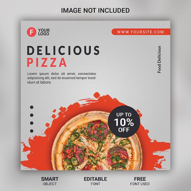 Pizza food promotion social media template banner