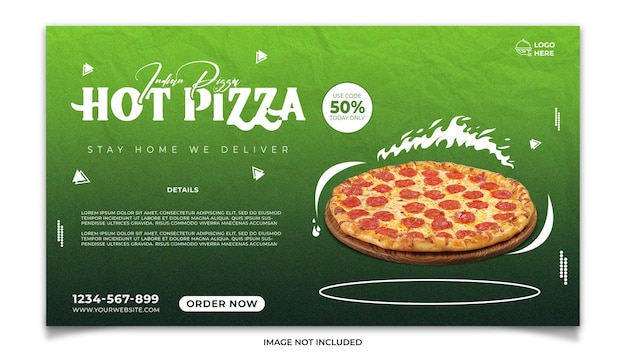 Pizza food social media banner