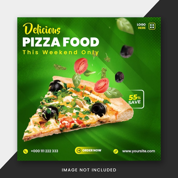 Pizza Food Social Media Instagram Post Template