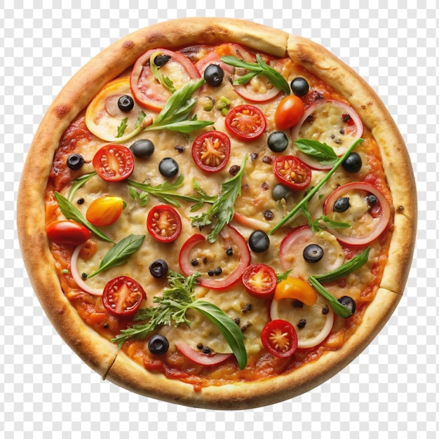 Pizza isolated on transparent background