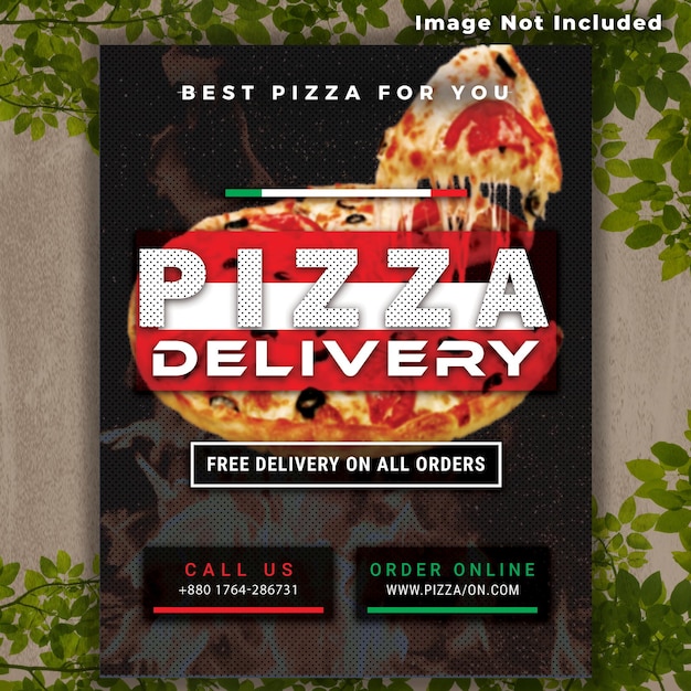 a pizza service menu for pizza delivery service