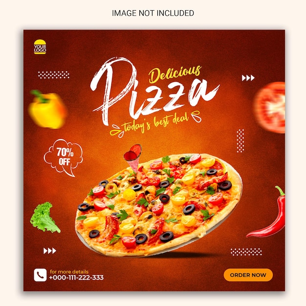 pizza social media post design.