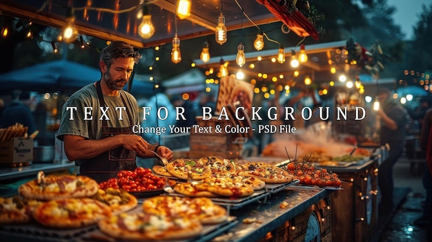 PSD pizza vendor at a night market