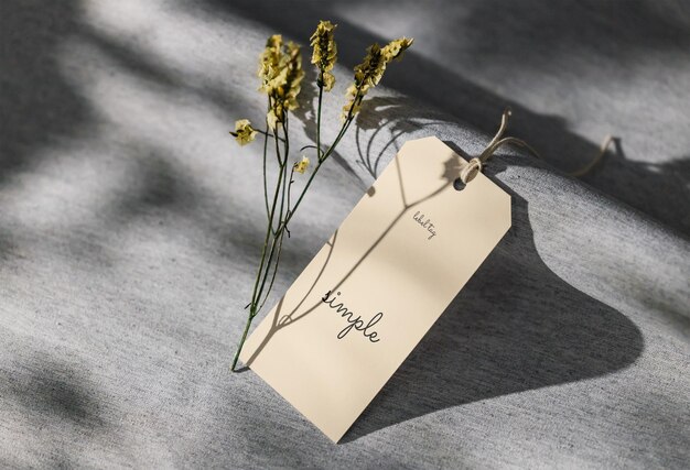 PSD place card mockup