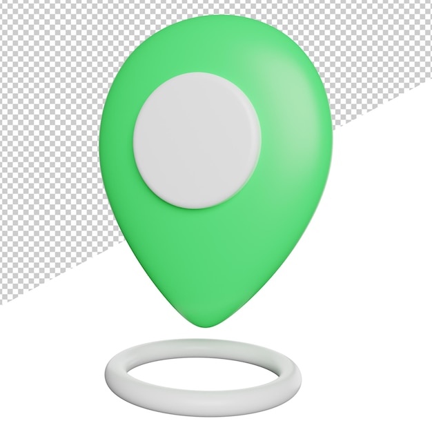 Place Holder Location Pin Mark side view icon 3d rendering illustration on transparent background