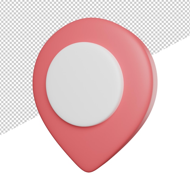 Placeholder Location Mark side view 3d rendering icon illustration on transparent background