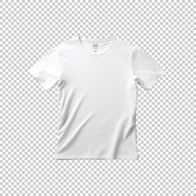 PSD plain white tshirt isolated on transparent background