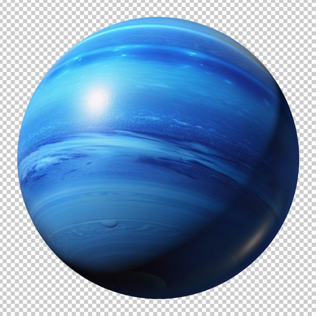 PSD the planet neptune on transperent back ground