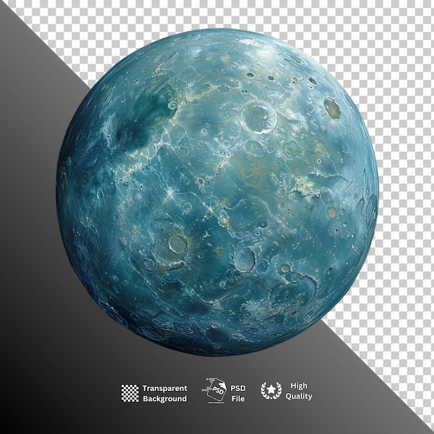 Planets isolated on transparent background