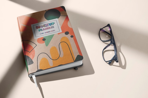 Planner notebook mockup design