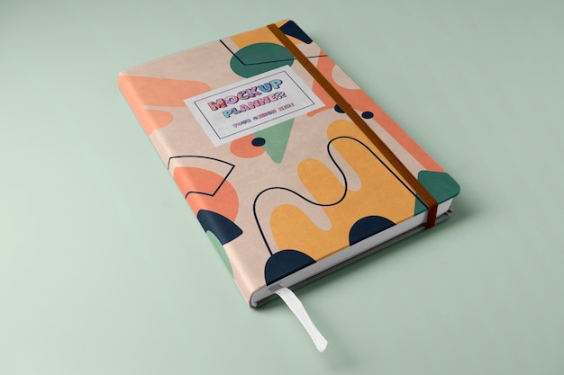 Planner notebook mockup design