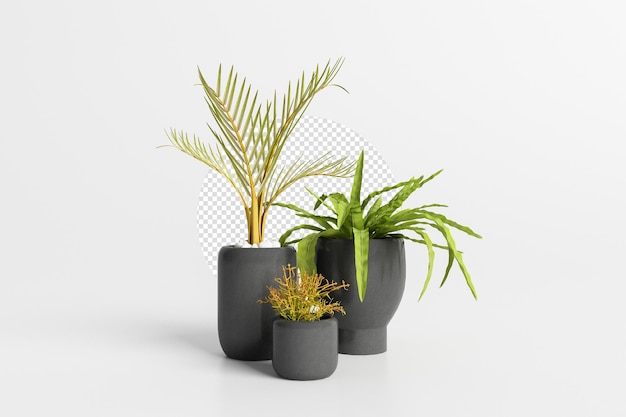 Plant in 3d rendering isolated