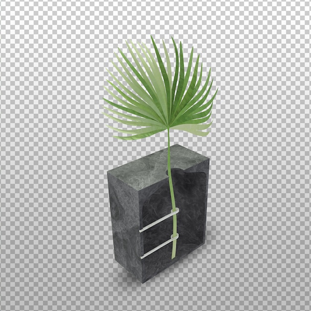 Plant 3d rendering premium psd