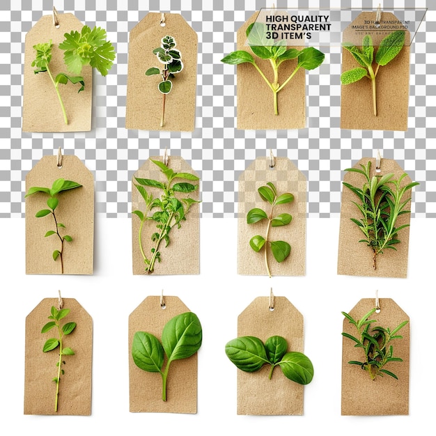 Plant Labels Labels Used for Identifying Plants on Transparent Background