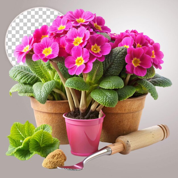 Plant pot flower isolated on transparent background