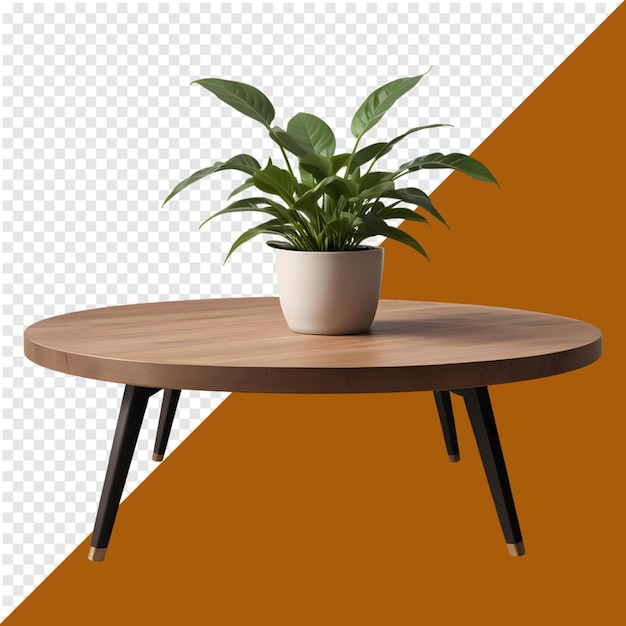 Plant pot on table isolated on transparent background Plant pot isolated PSD