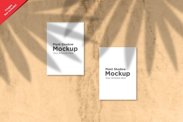 Plant Shadow over Sheet Mockup Design