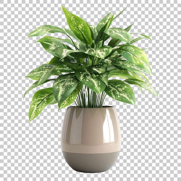 Plant in vase home interior PNG with Transparent Background