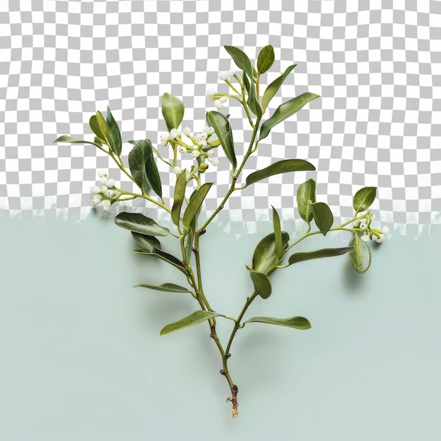 a plant with white flowers on a green background