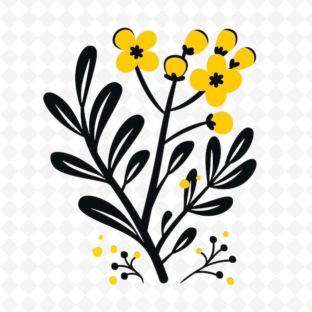 a plant with yellow flowers on it and the words quot spring quot on it