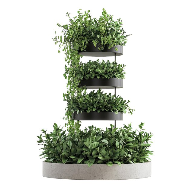 a planter with a vertical row of vertical boxes on it