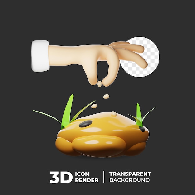 Planting Seed 3D Icon