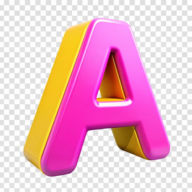 Plastic Alphabets Alphabets in colors ABC A to Z Capital Letters 4k HD Isolated on Transparent