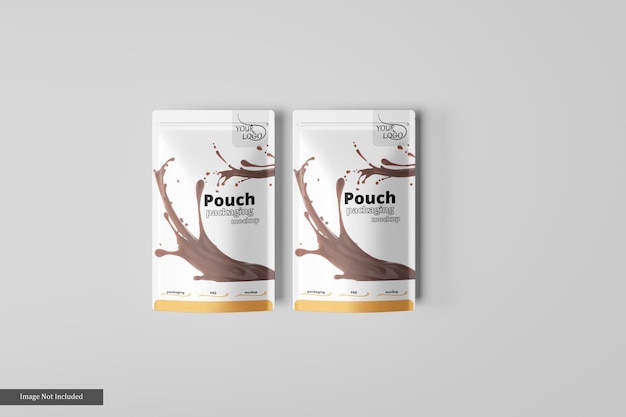 Plastic bag, foil pouch bag packaging mockup