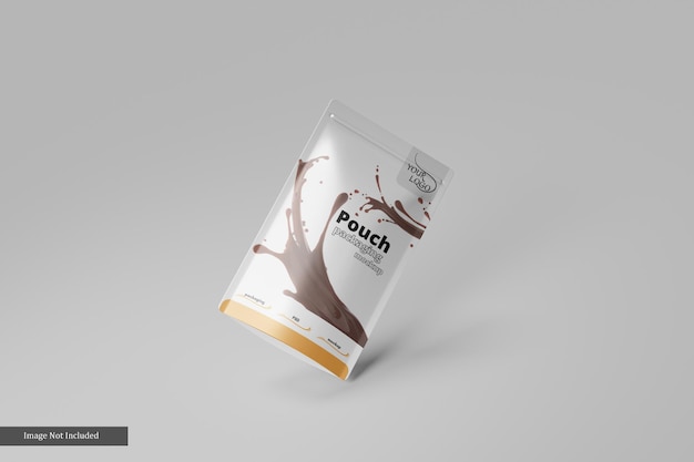 Plastic bag, foil pouch bag packaging mockup