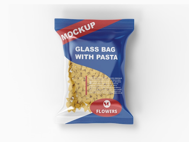 Plastic Bag With Pasta  mockup