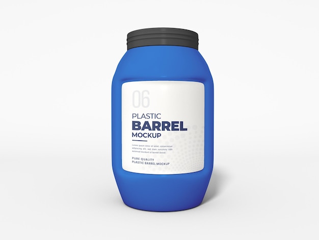 Plastic Barrel Mockup