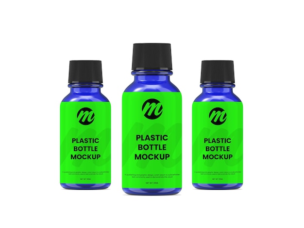 plastic bottle or essential oil bottle mockup