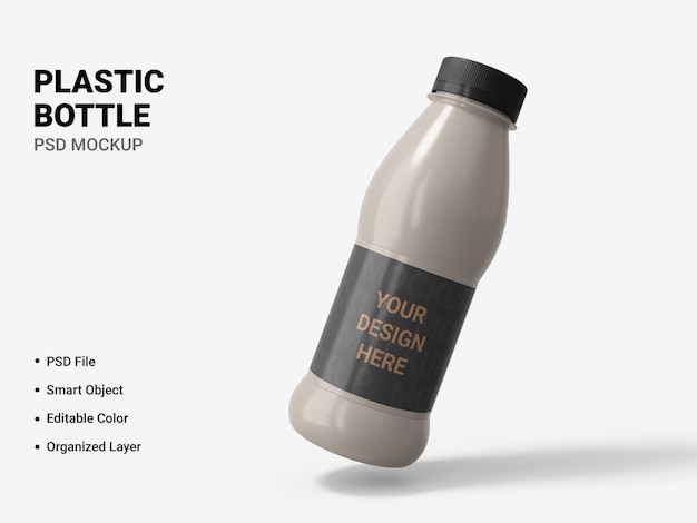 Plastic Bottle Mockup Design Isolated