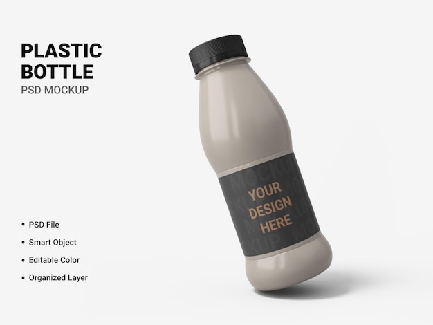 Plastic Bottle Mockup Design Isolated