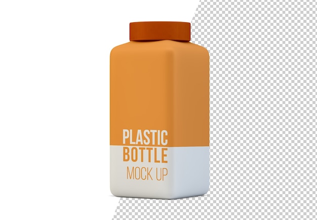 Plastic bottle mockup isolated