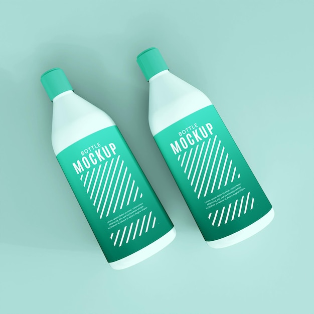 Plastic bottle mockup