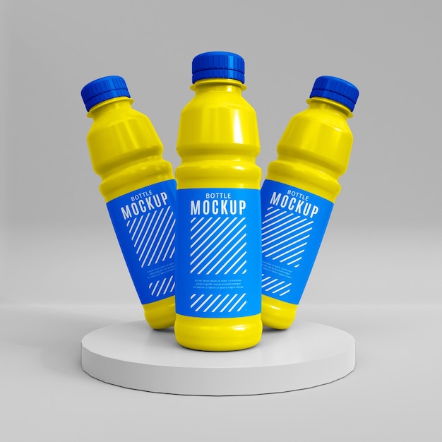 Plastic bottle mockup