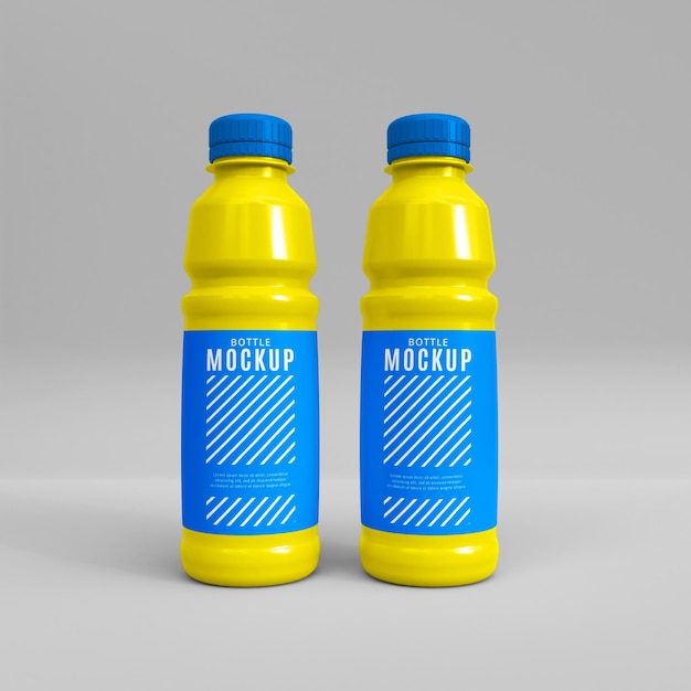 PSD plastic bottle mockup