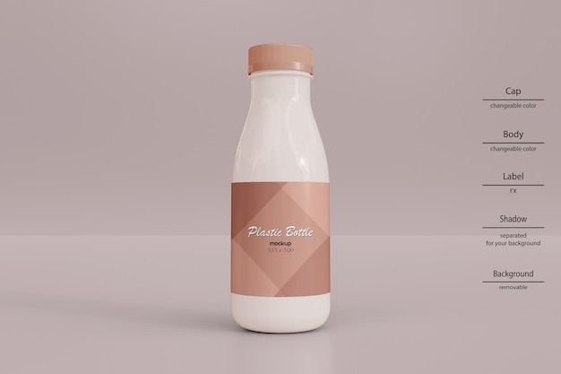 Plastic bottle mockup