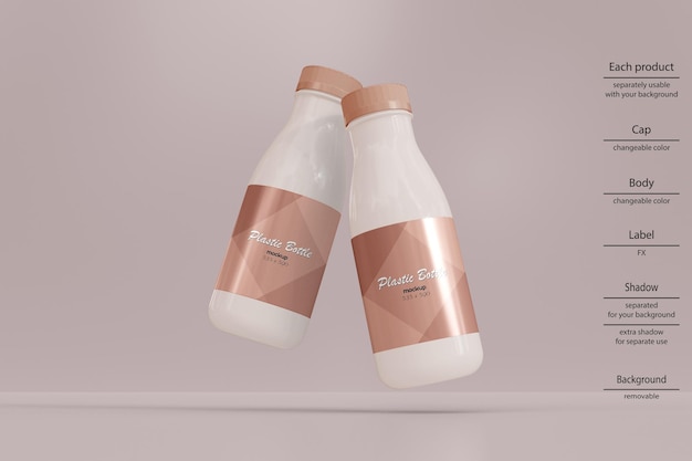 Plastic bottle mockup