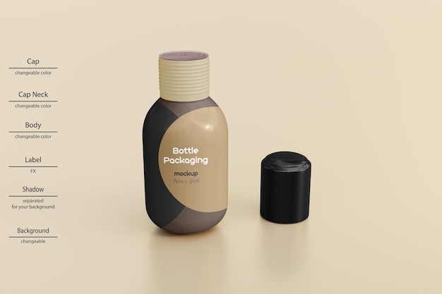 Plastic bottle mockup