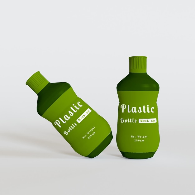 Plastic bottle mockup