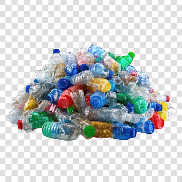 Plastic bottles recycling pile