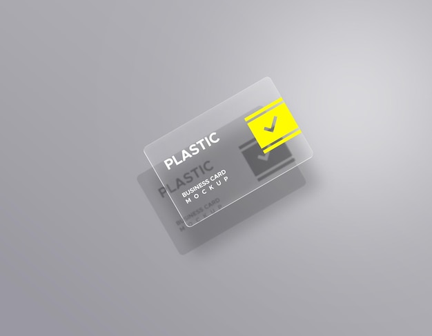 PSD plastic business card mockup