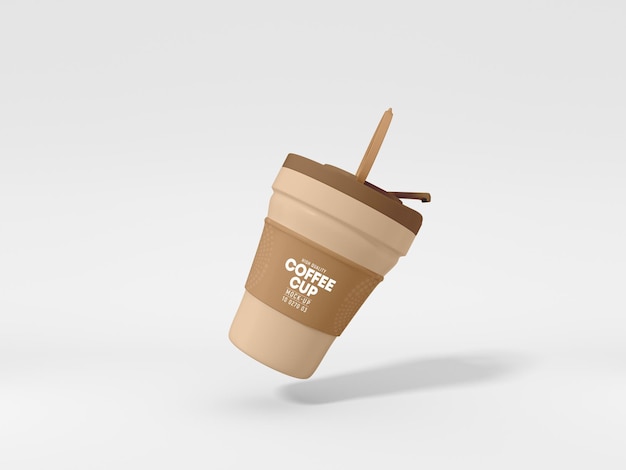 Plastic Coffee Cup Branding Mockup