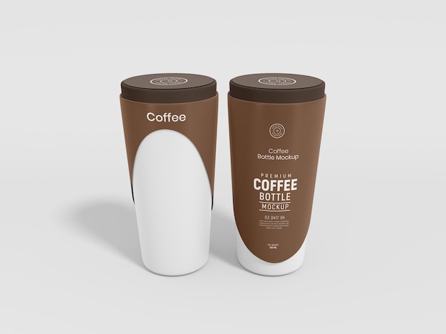 Plastic Coffee Shaker Bottle Packaging Mockup