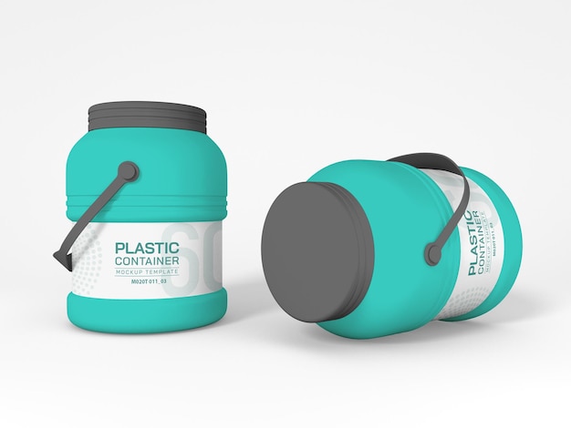 Plastic Container Jar Packaging Mockup