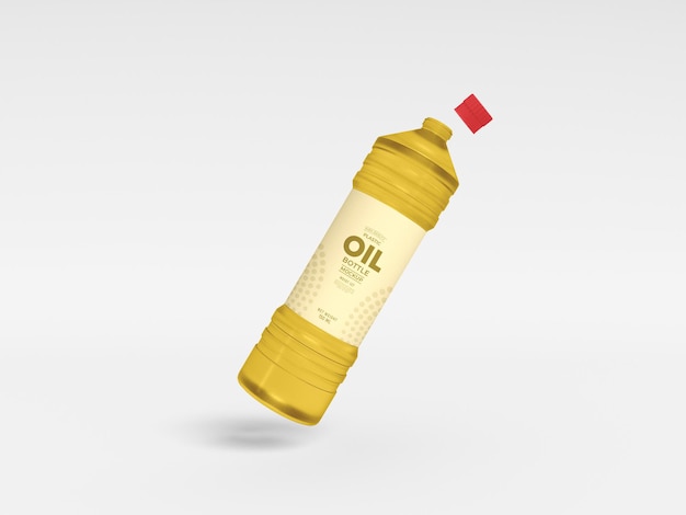 Plastic Cooking Oil Bottle Mockup