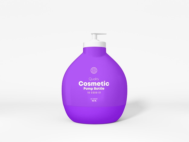 Plastic Cosmetic Bottle Mockup