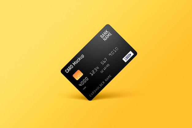 Plastic credit card mockup